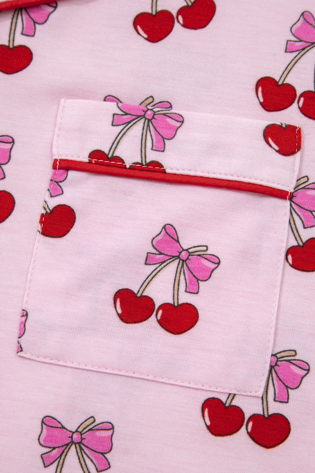 Bow Print Short Pajama Set