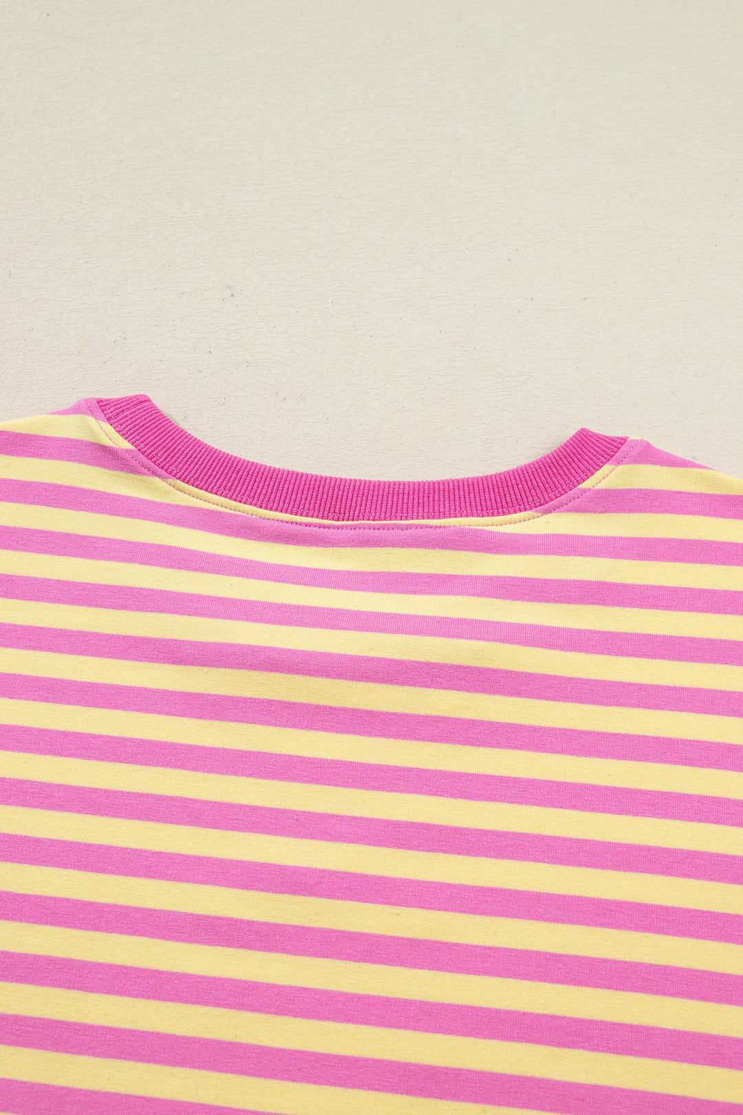 Stripe Drop Shoulder Boxy Casual Terry Short Set