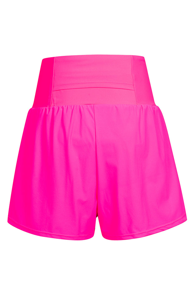 a close up of a pink shorts with a white background