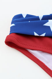 a pair of red, white and blue cloths on top of each other