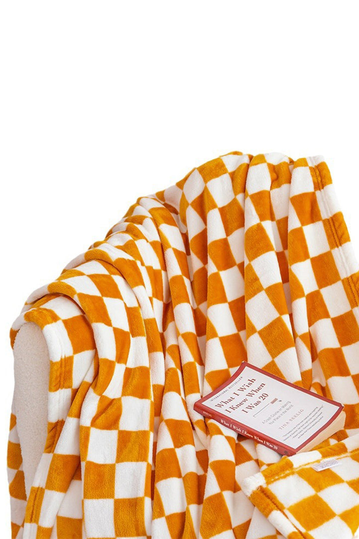 Checkerboard Printed Soft Throw Blanket 120*200cm