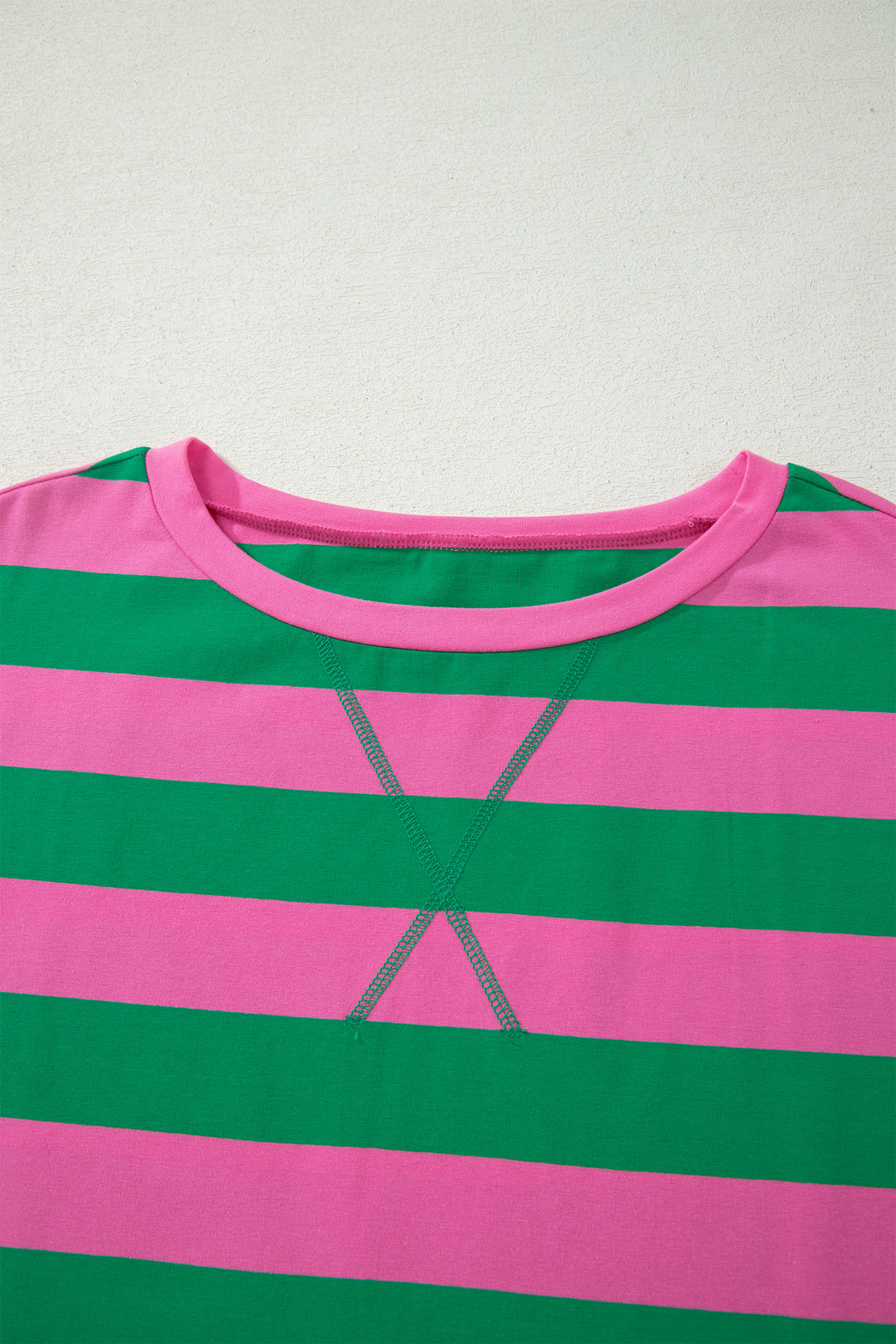 Stripe Dolman Tee Drawstring Skort Athletic 2pcs Set