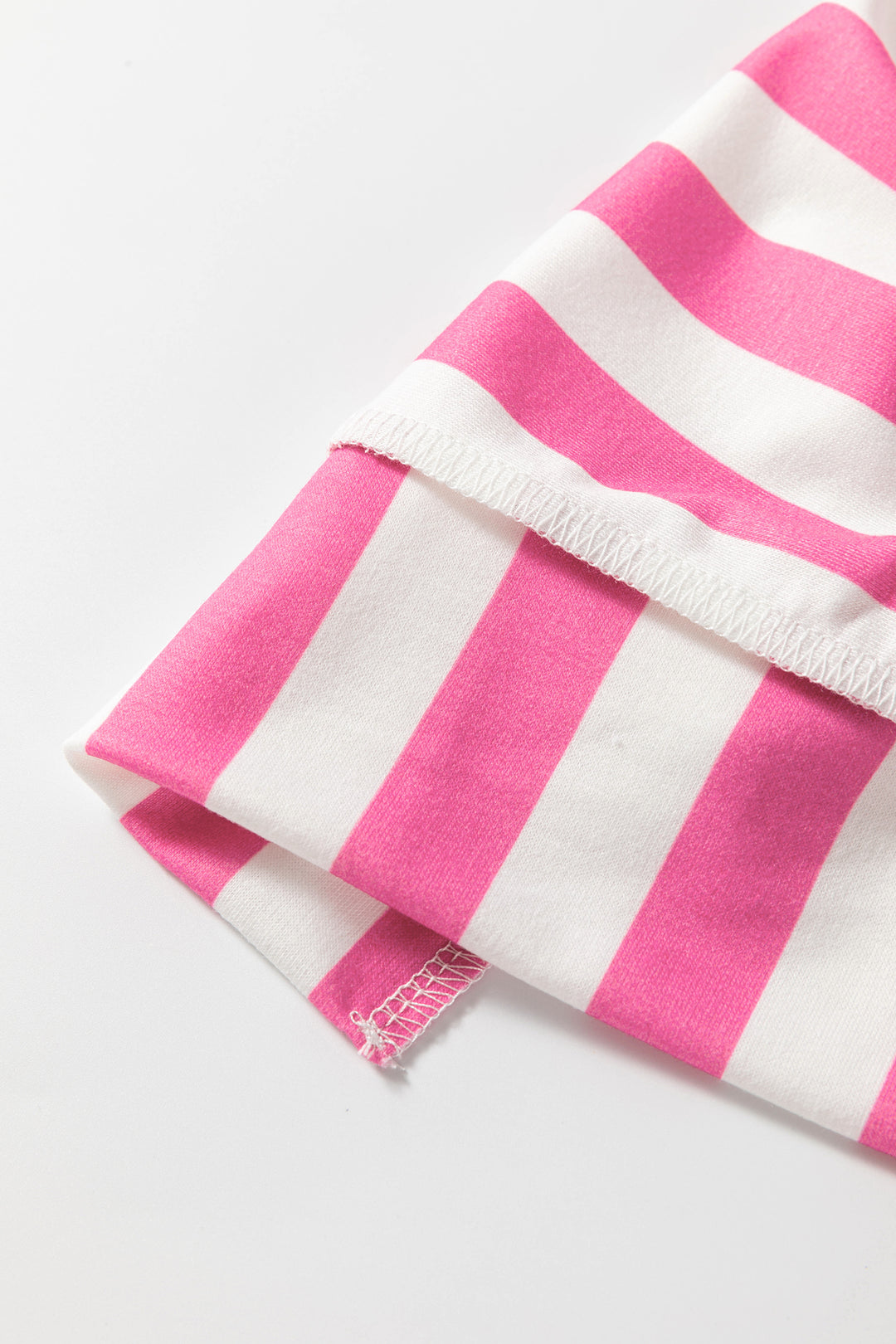 Stripe Exposed Seam Contrast Patchwork Oversized Top