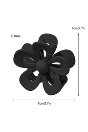 Black Sweet Hollowed Flower Shape Claw Clip -