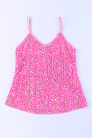 a pink tank top with pink straps on a white background