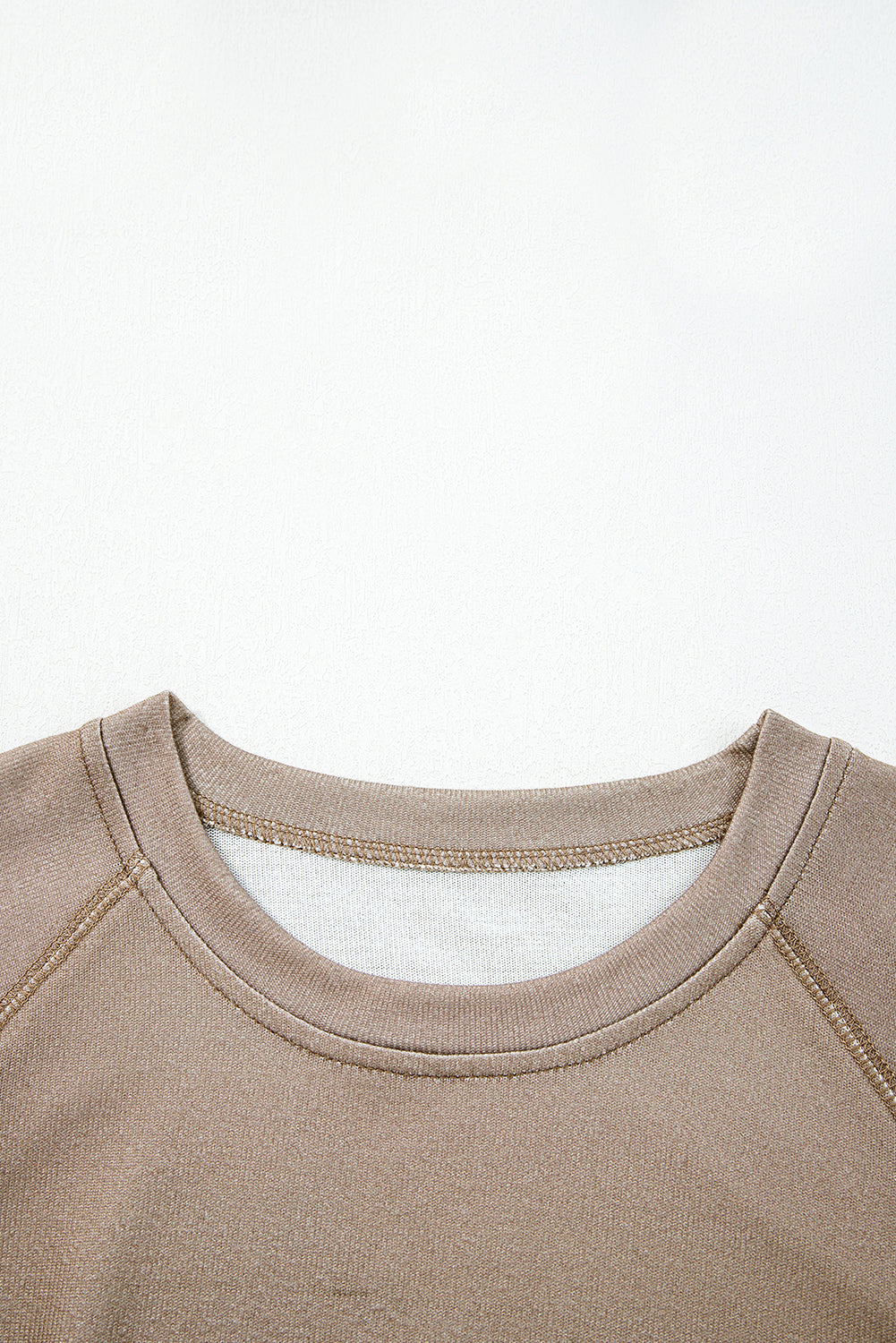 Khaki Retro Star Print Loose Long Sleeve Drawstring Wide Leg 2pcs Lounge Set