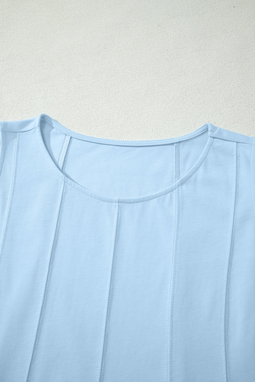 Stitched Detail Loose Tank Top Cotton 2pcs Short Set