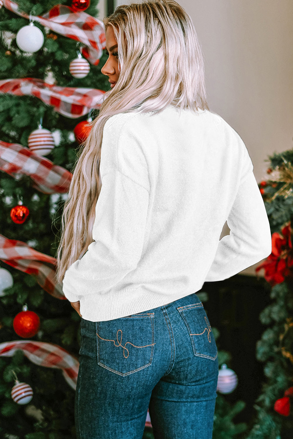 Holly Jolly Round Neck Casual Sweater