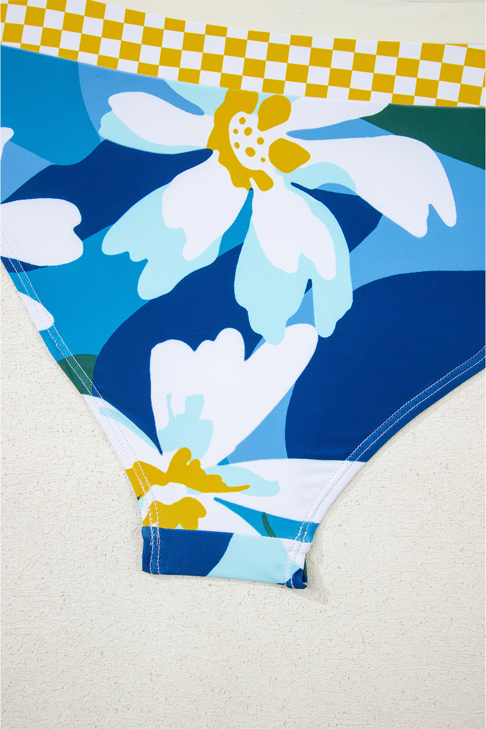 Green Floral Print Racerback Cutout High Waist 2pcs Bikini