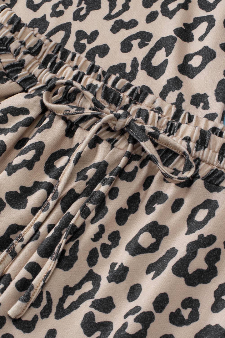 a close up of a leopard print shorts
