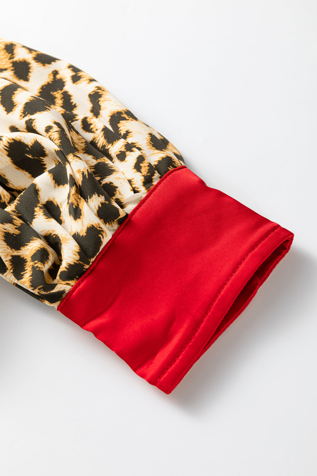 Khaki Contrast Edge Leopard Shirt