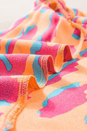 a close up of a towel on a table