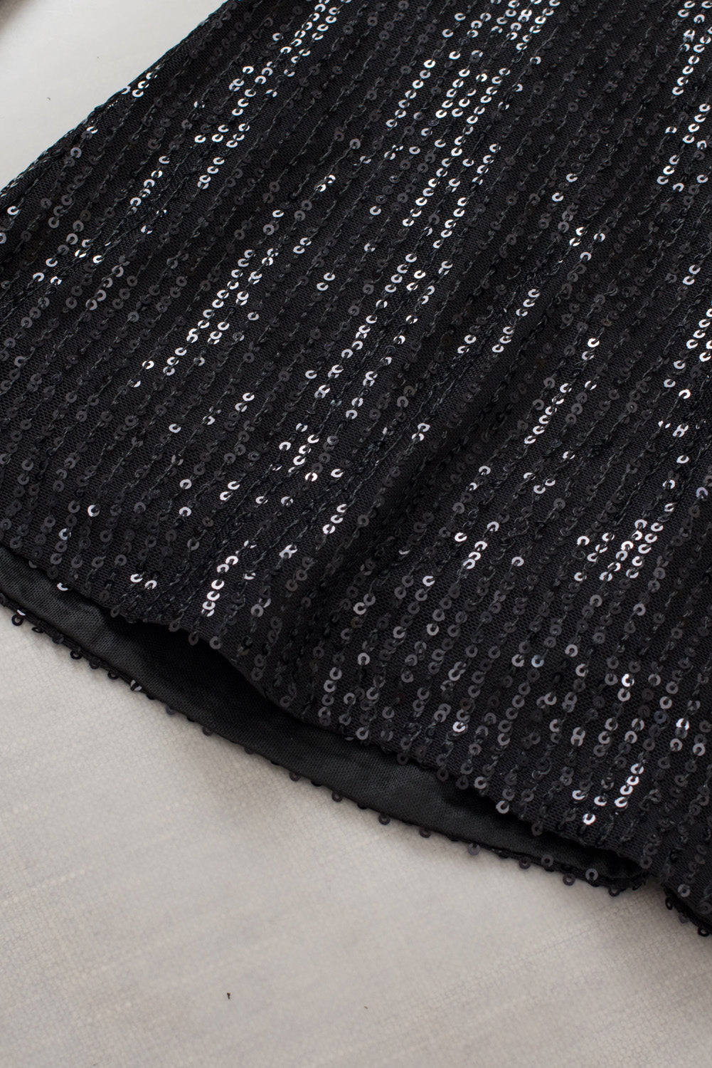 Black Sequin Wide Leg Pants