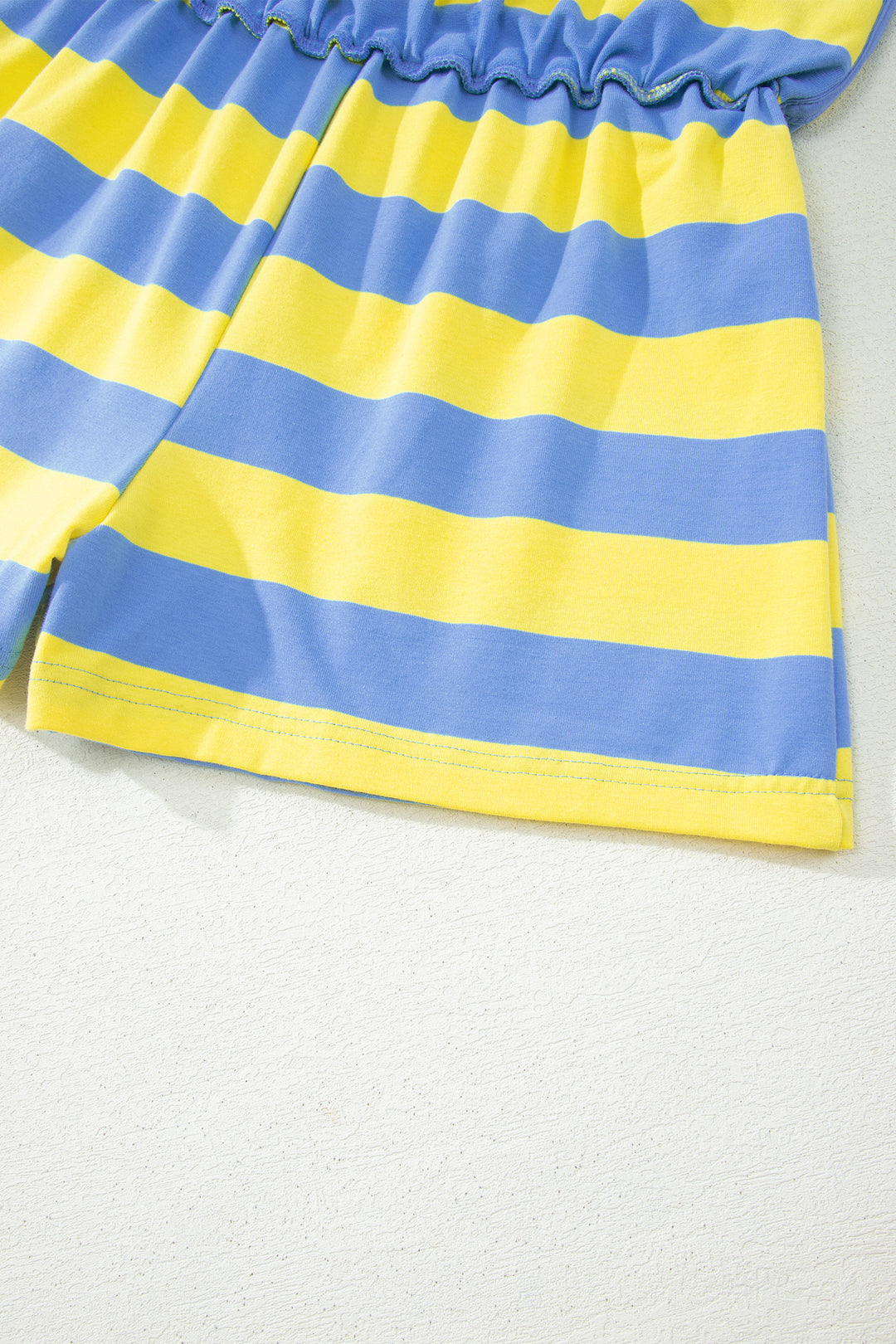 Stripe Dolman Tee Drawstring Skort Athletic 2pcs Set