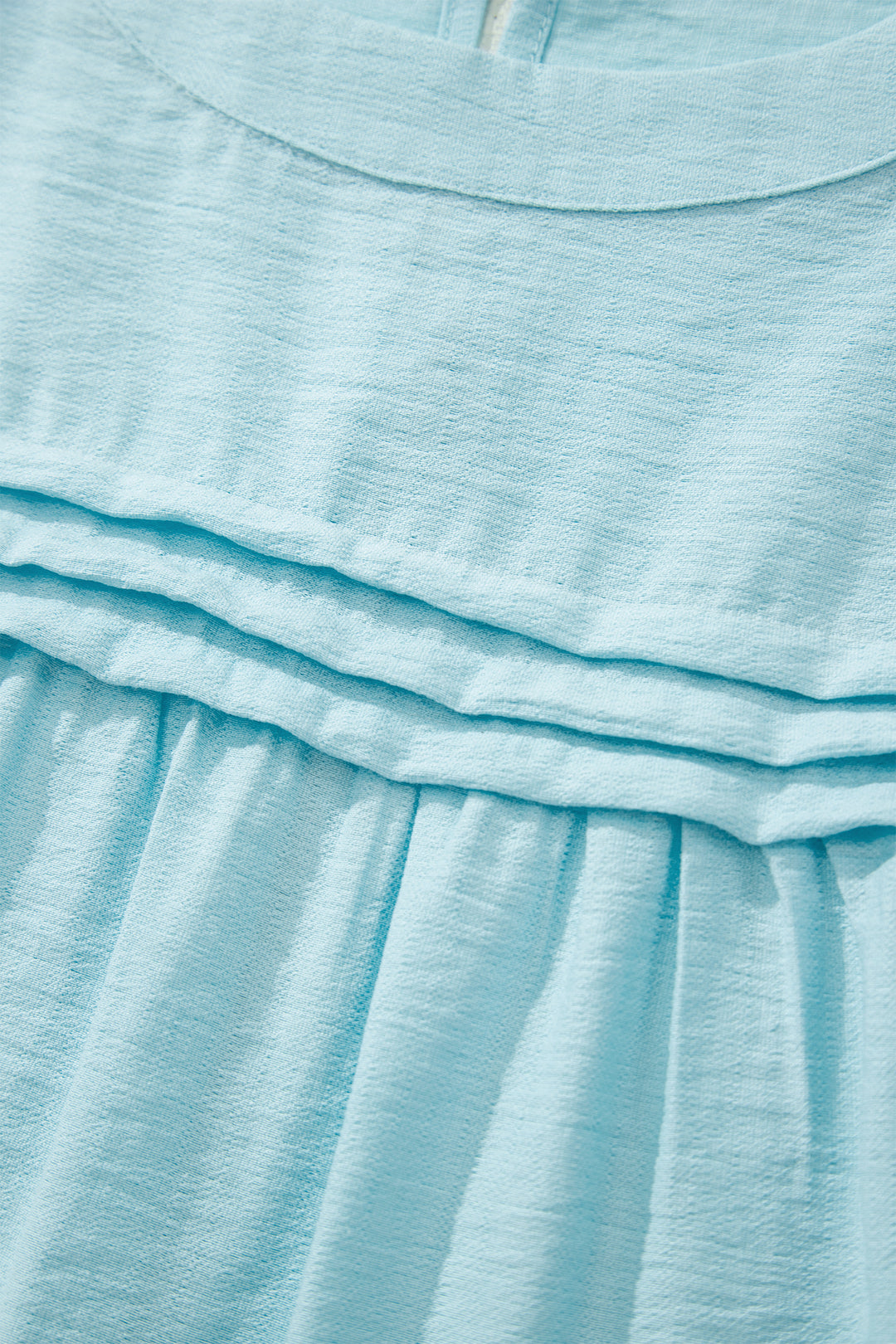 Tie Half Sleeve Pleated Detail Babydoll Blouse