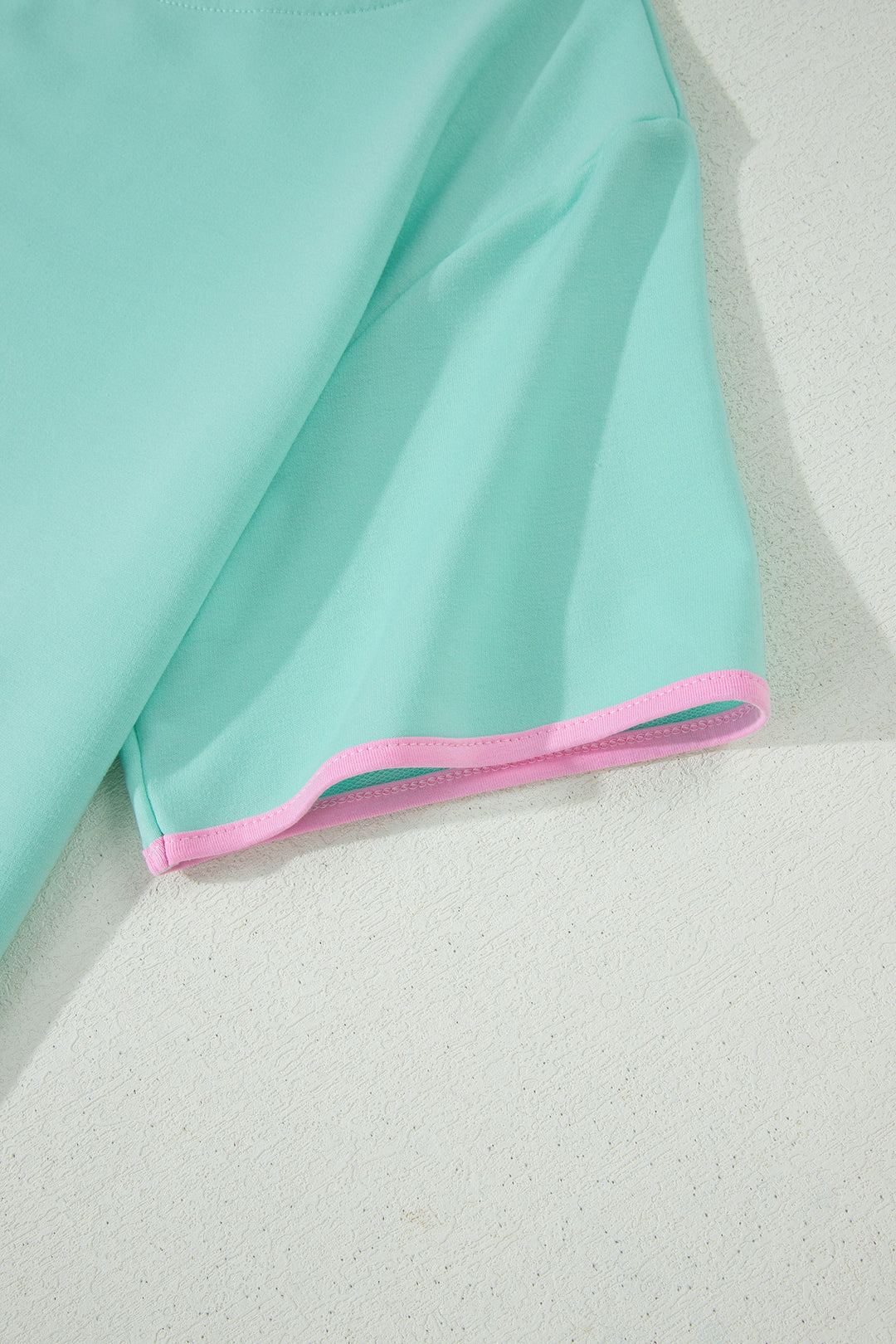 Colorblock Edge Drop Shoulder T Shirt and Skort 2Pcs Set