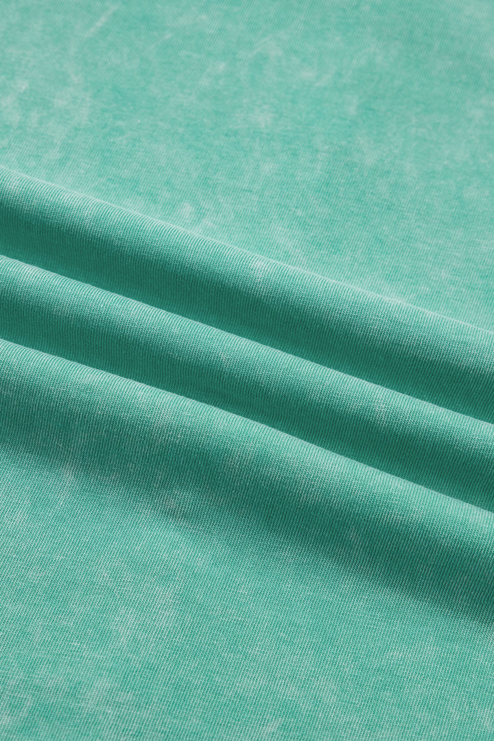 Solid Color Cotton Mineral Washed Oversize Tee