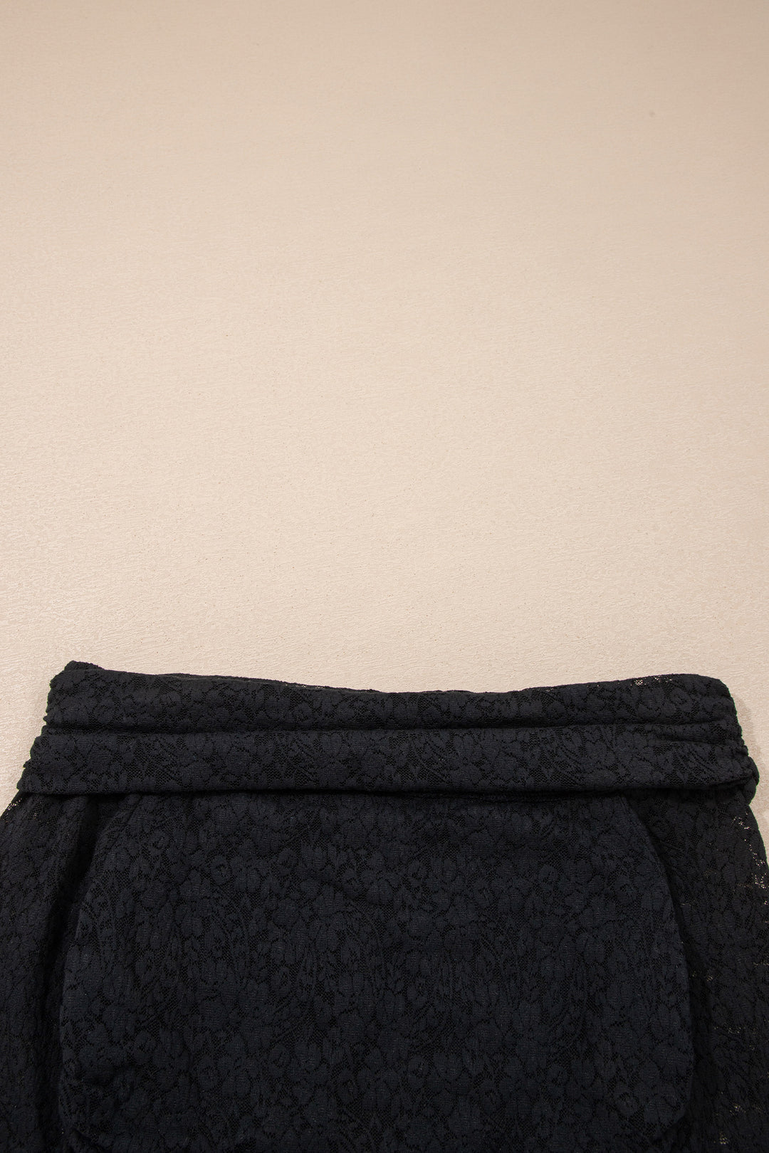 Black Floral Lace Off-shoulder Long Sleeve Slim Top