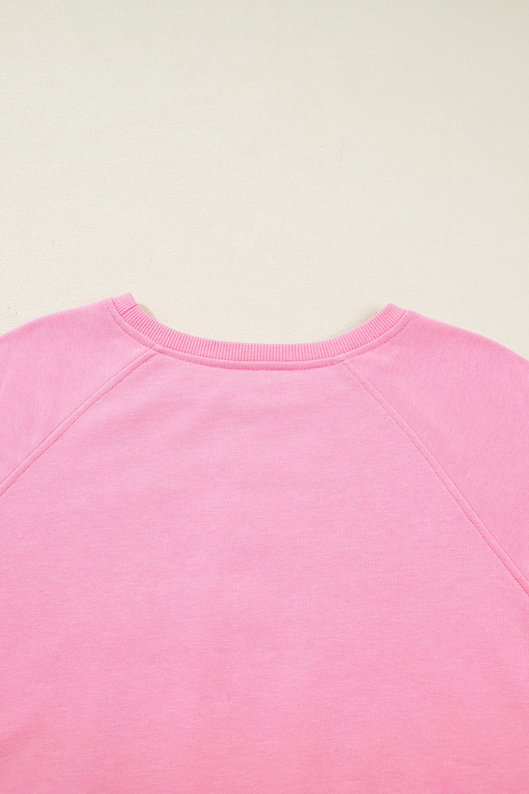 Sachet Pink Plaid Contrasted Double Christmas Tree Patched Raglan Sleeve Pullover 2pcs Short Set