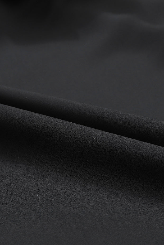 a close up of a plain black fabric