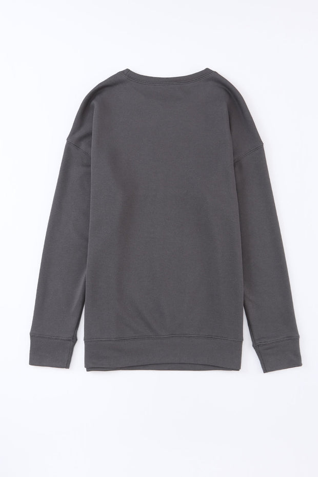a grey sweatshirt with a white background