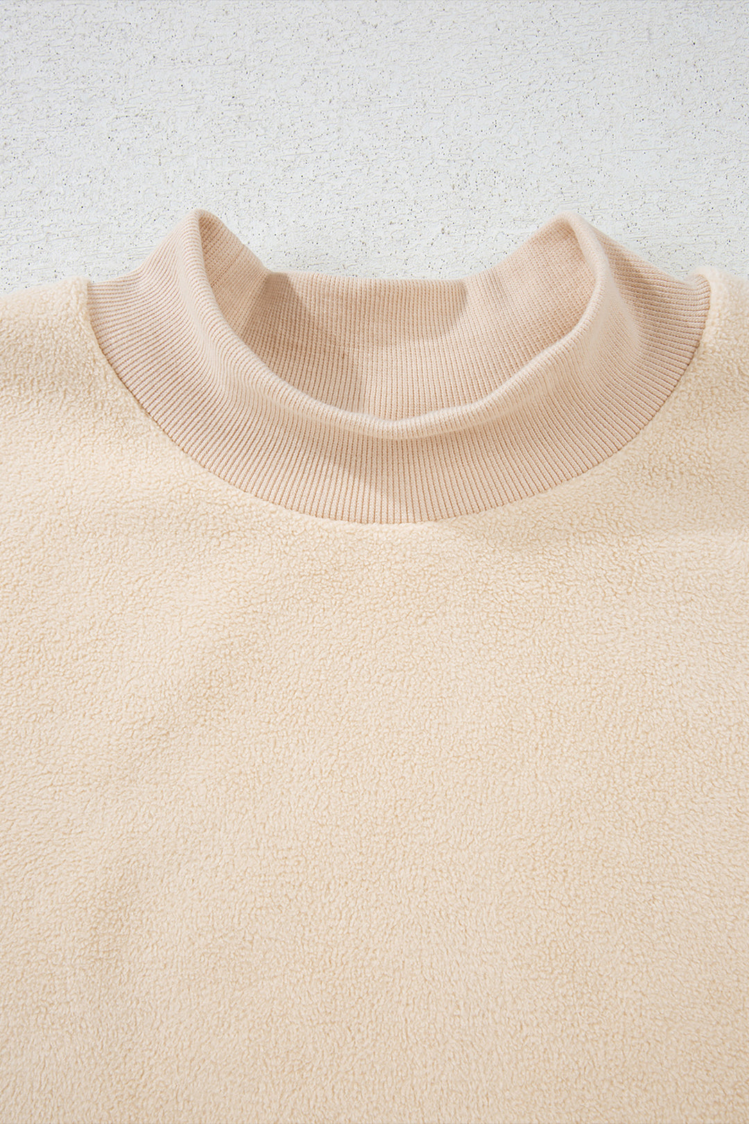 Oversize Drop Shoulder Reversible Mock Neck Sweatshirt