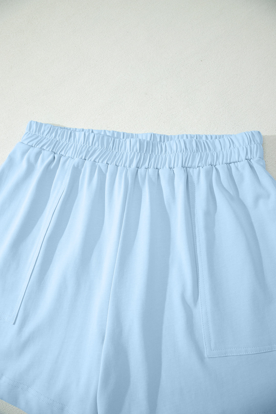 Stitched Detail Loose Tank Top Cotton 2pcs Short Set