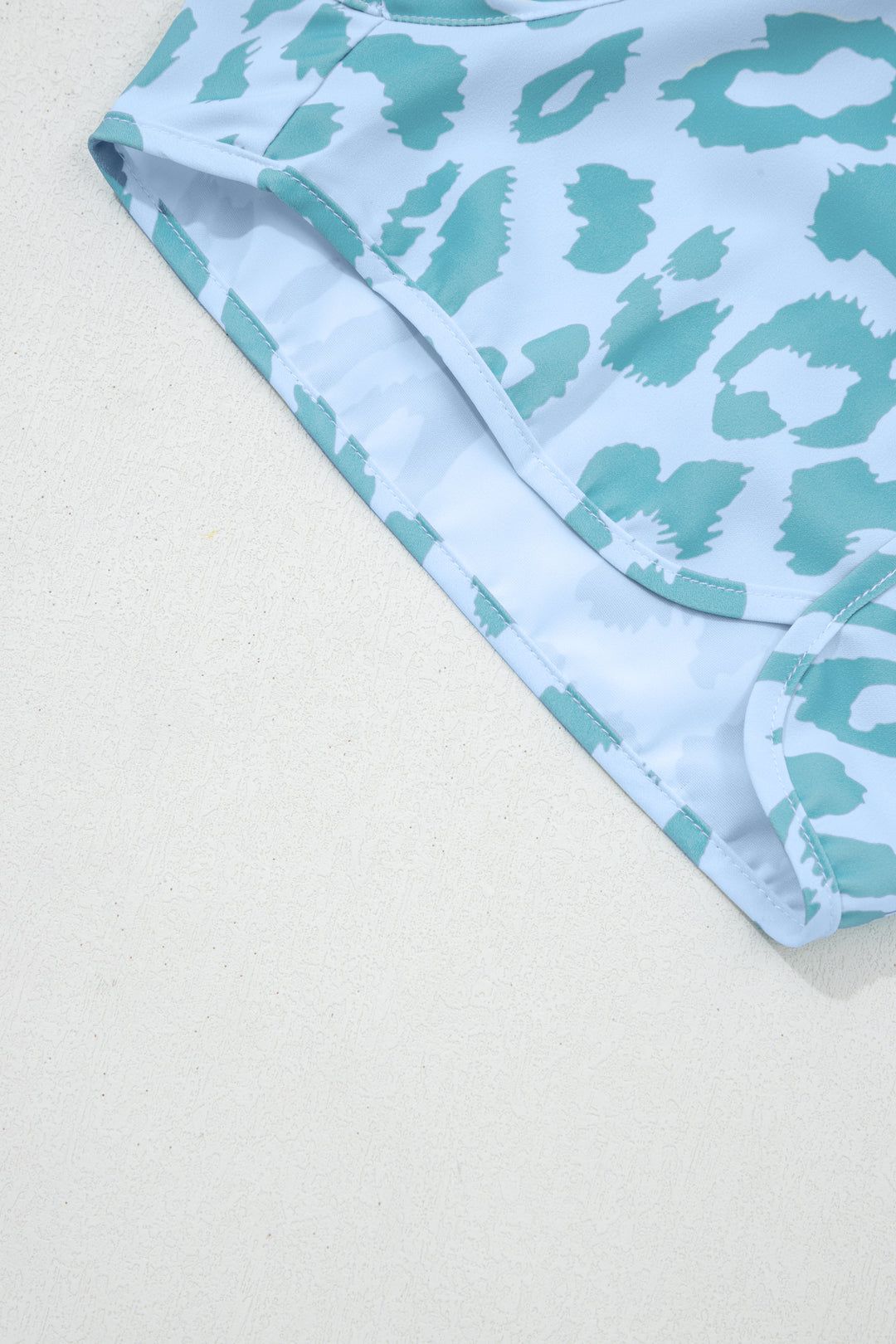 Beau Blue Leopard High Waisted Athletic Shorts