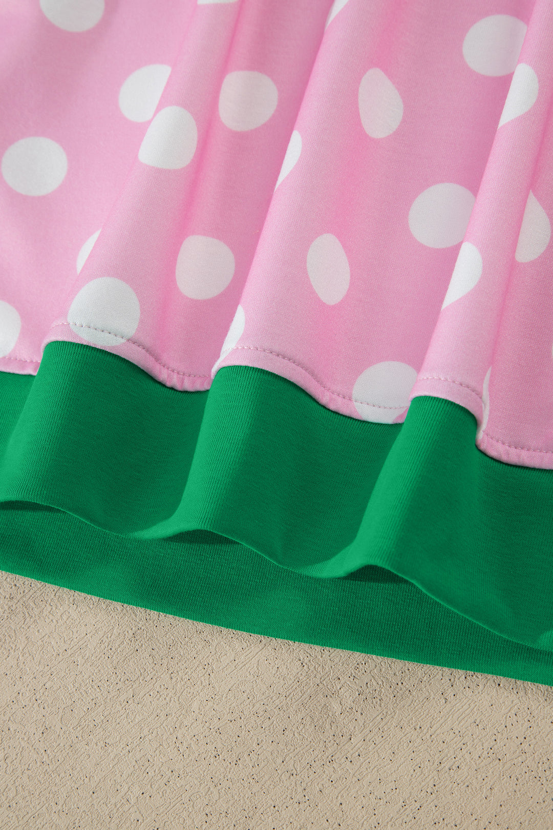Polka Dot Contrast Edge Casual Short Set