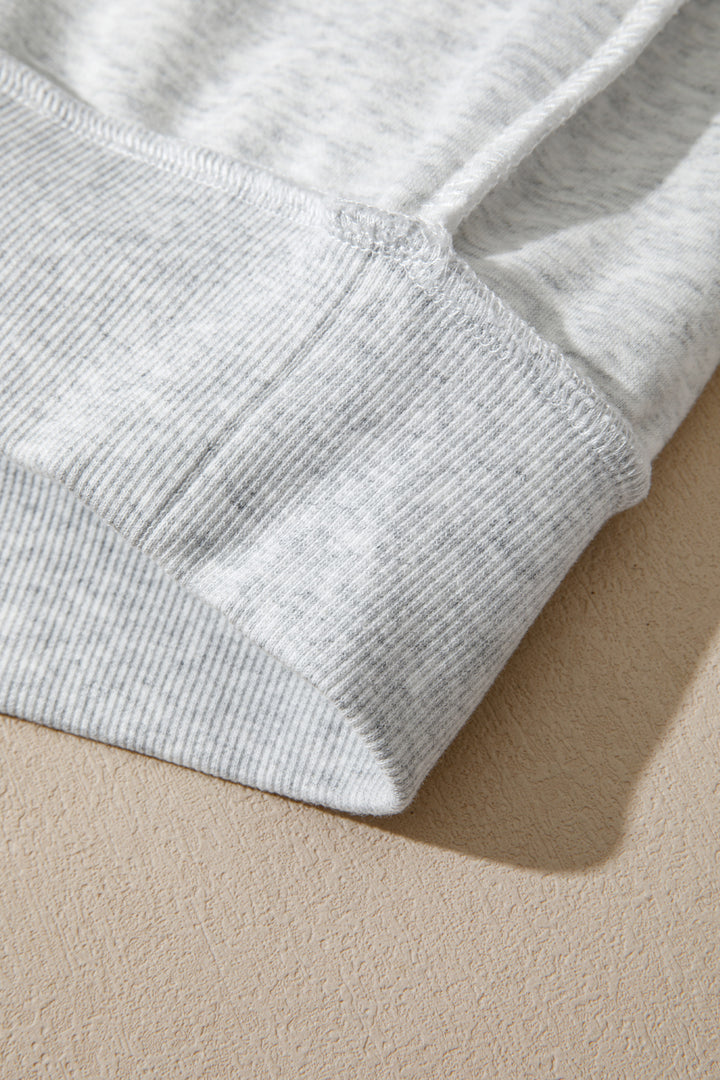 Exposed Seam Detail Reversible Double Wear Plus Size Sweatshirt