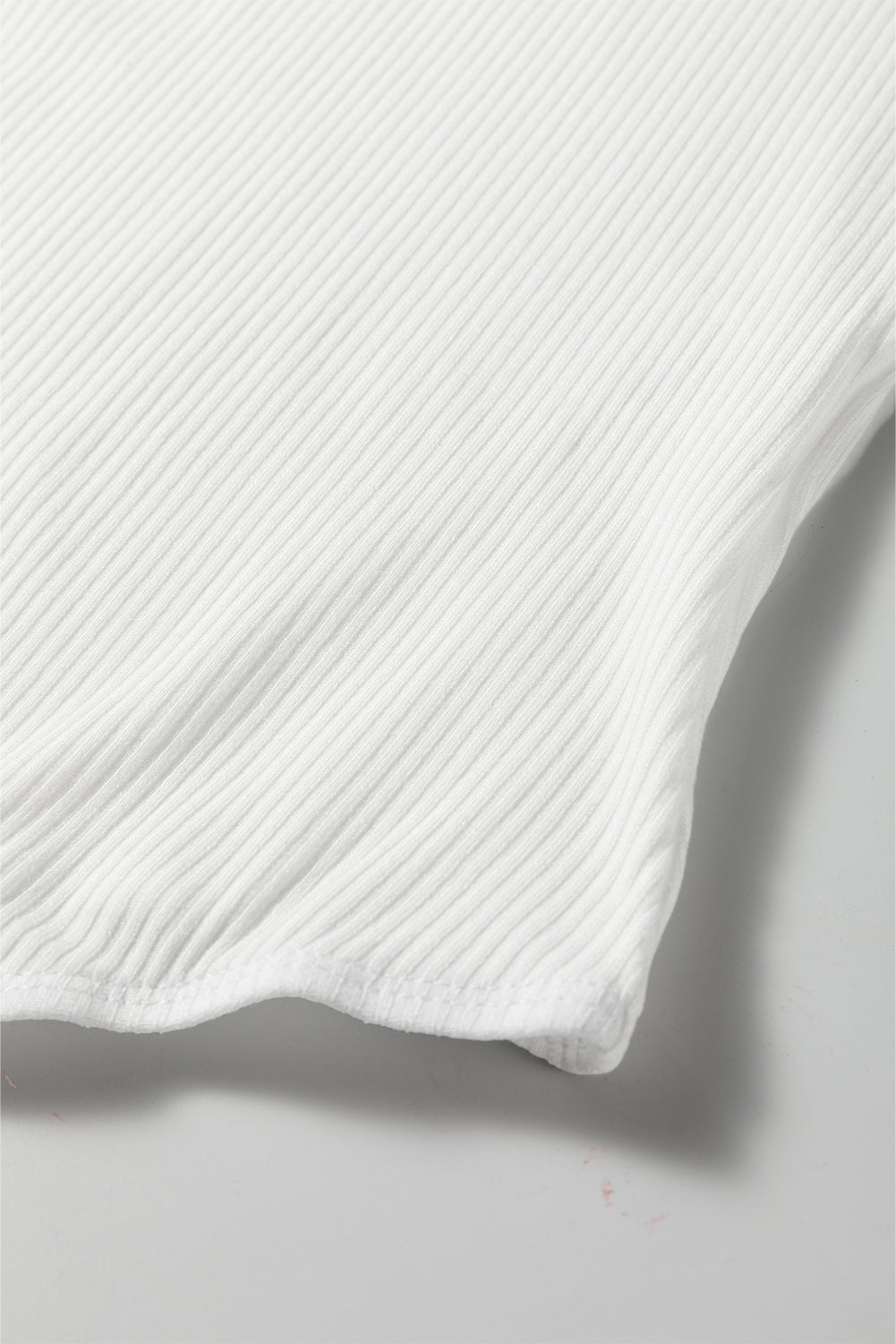 Ribbed Long Sleeve Crew Neck Solid Color Bodysuit