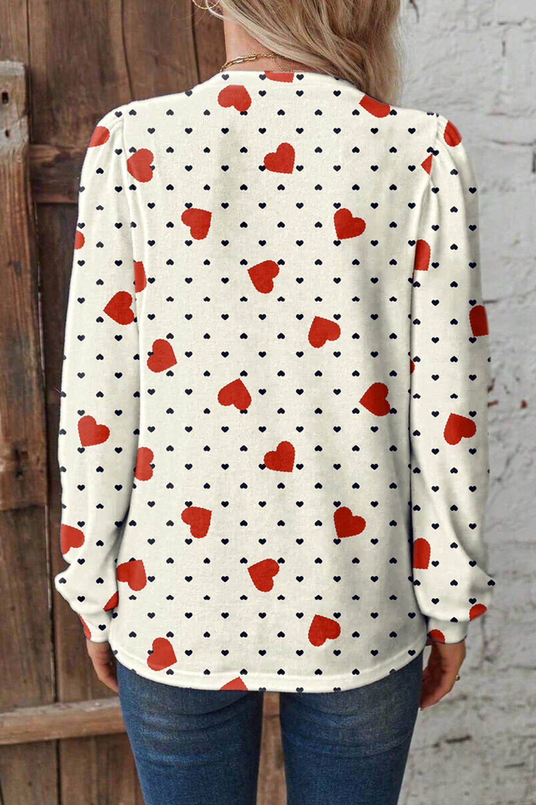 Red Heart Festive Valentine Blouse