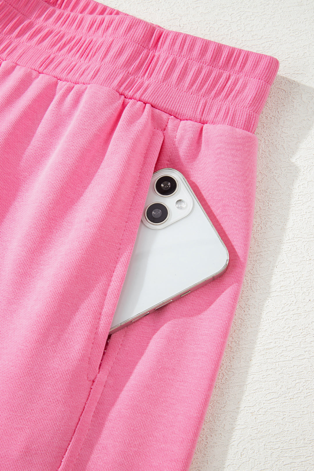 Sachet Pink Slim Ribbed Tank Top and Sweatpants Set