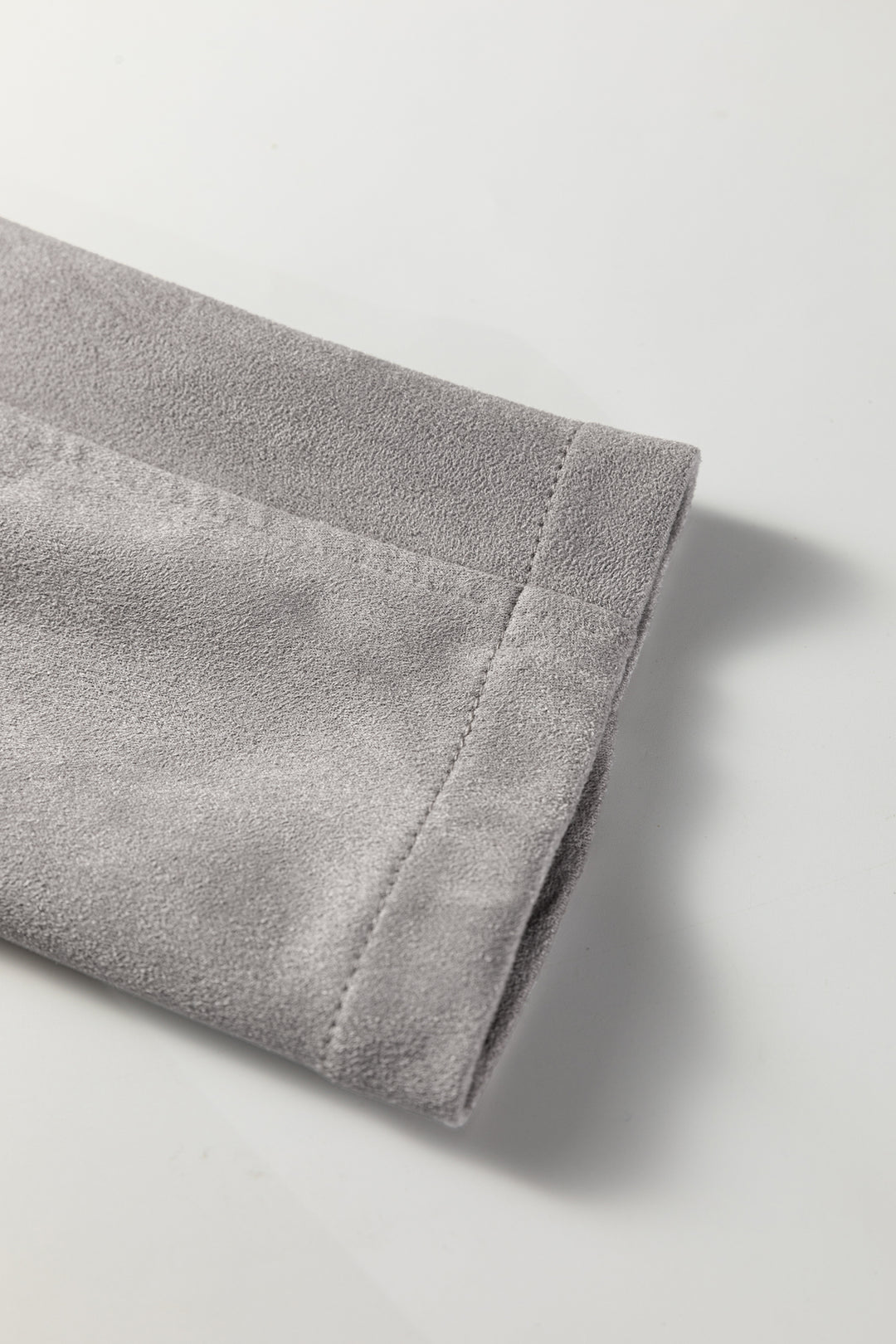 Cropped Fringe Faux Suede Jacket