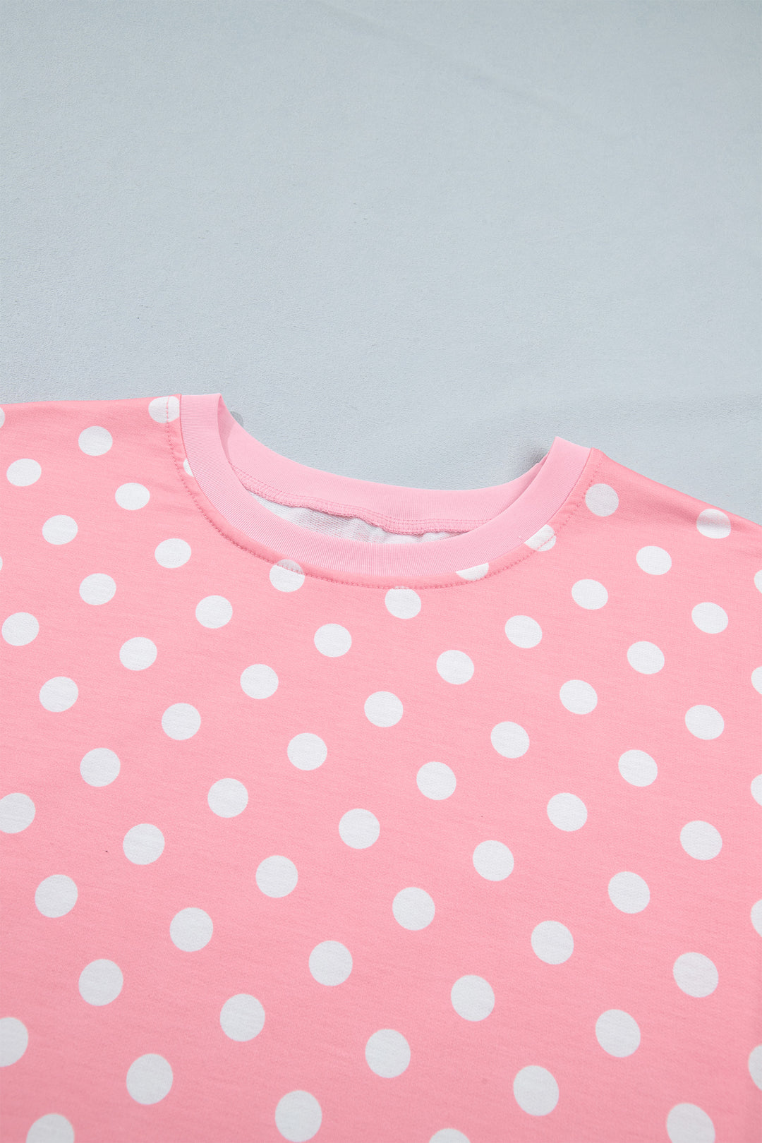 Polka Dot Oversized Top Drawstring Short Set