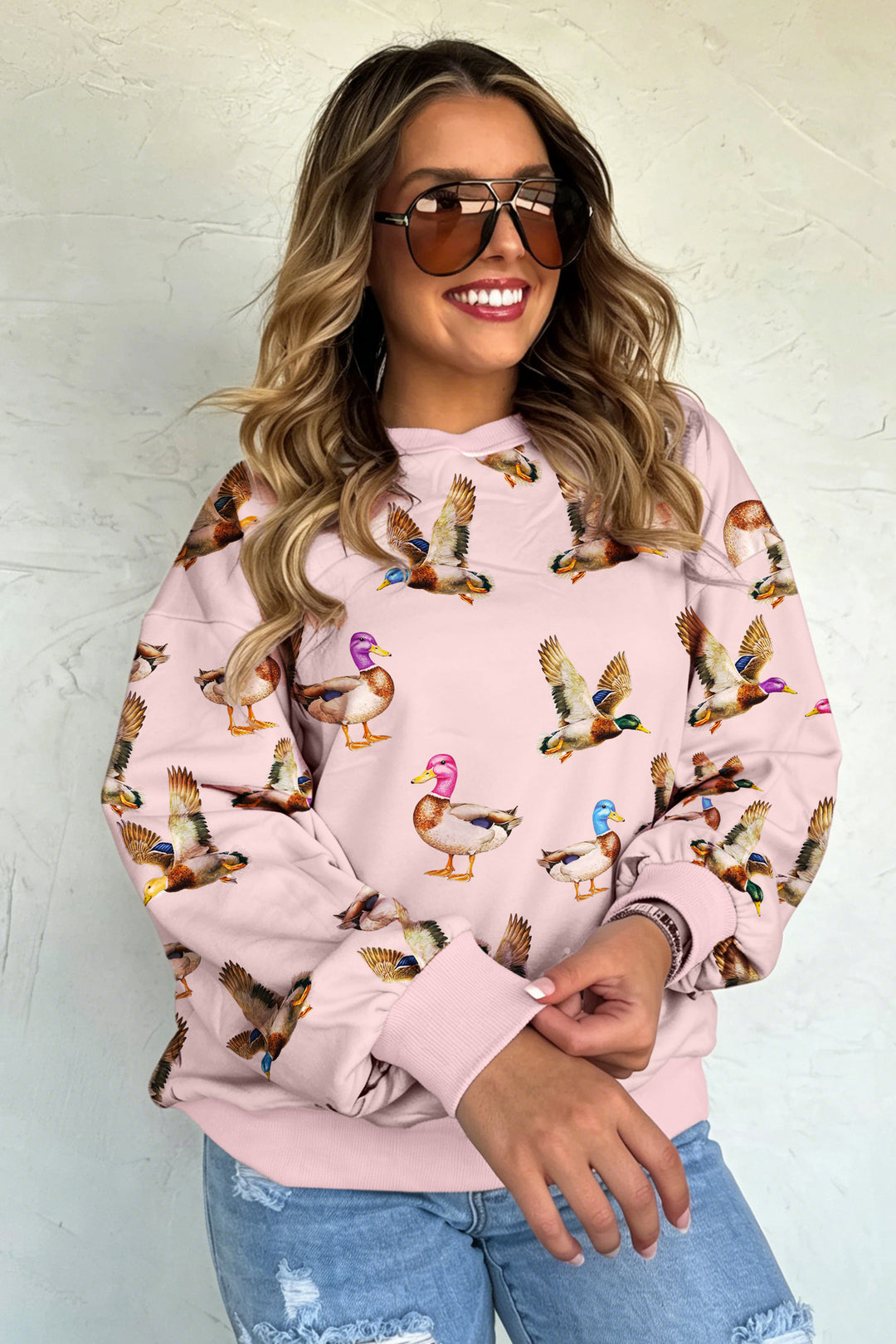 Multicolour Western Print Drop Shoulder Long Sleeve Sweatshirt