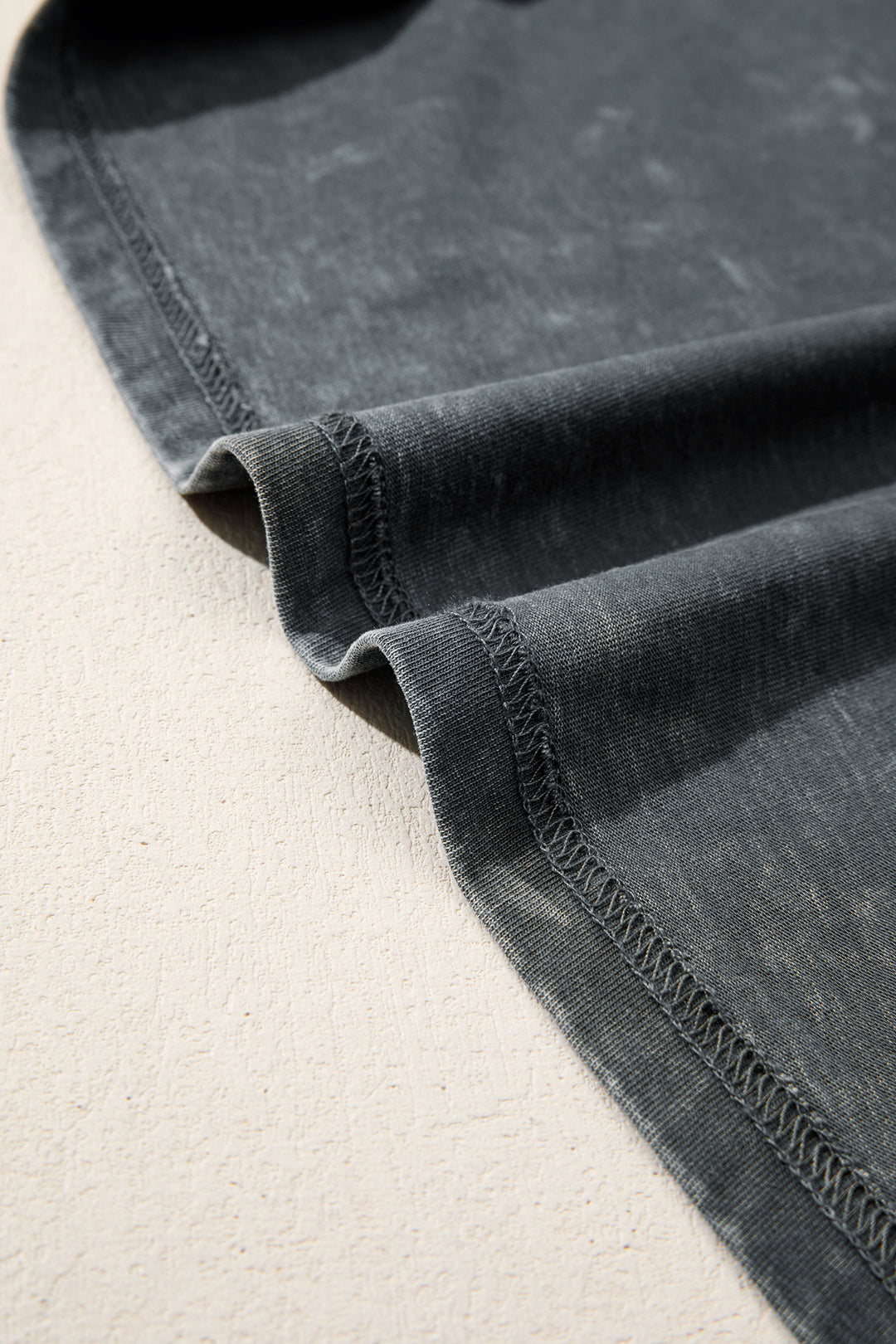 Solid Color Cotton Mineral Washed Oversize Tee
