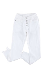a pair of white jeans on a white background