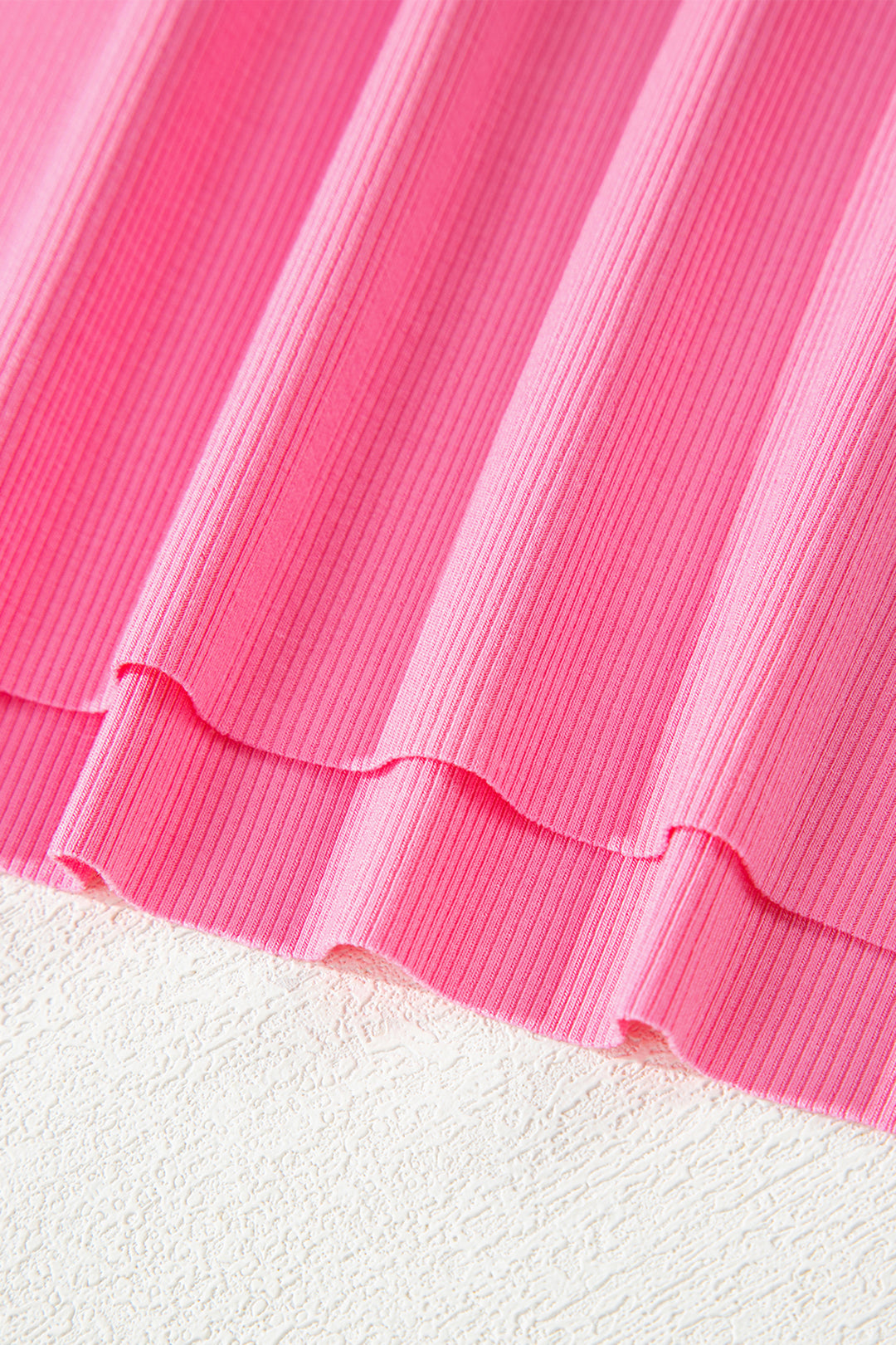 Sachet Pink Slim Ribbed Tank Top and Sweatpants Set