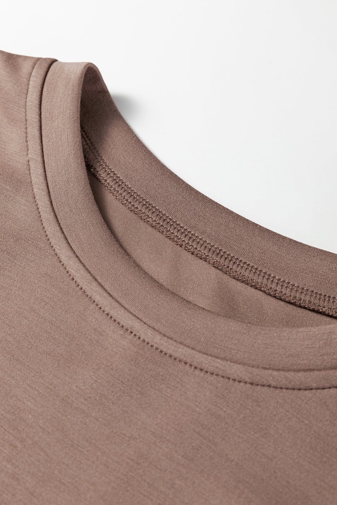 Solid Color Drop Shoulder Pullover Drawstring Mini Skirt 2pcs Outfit