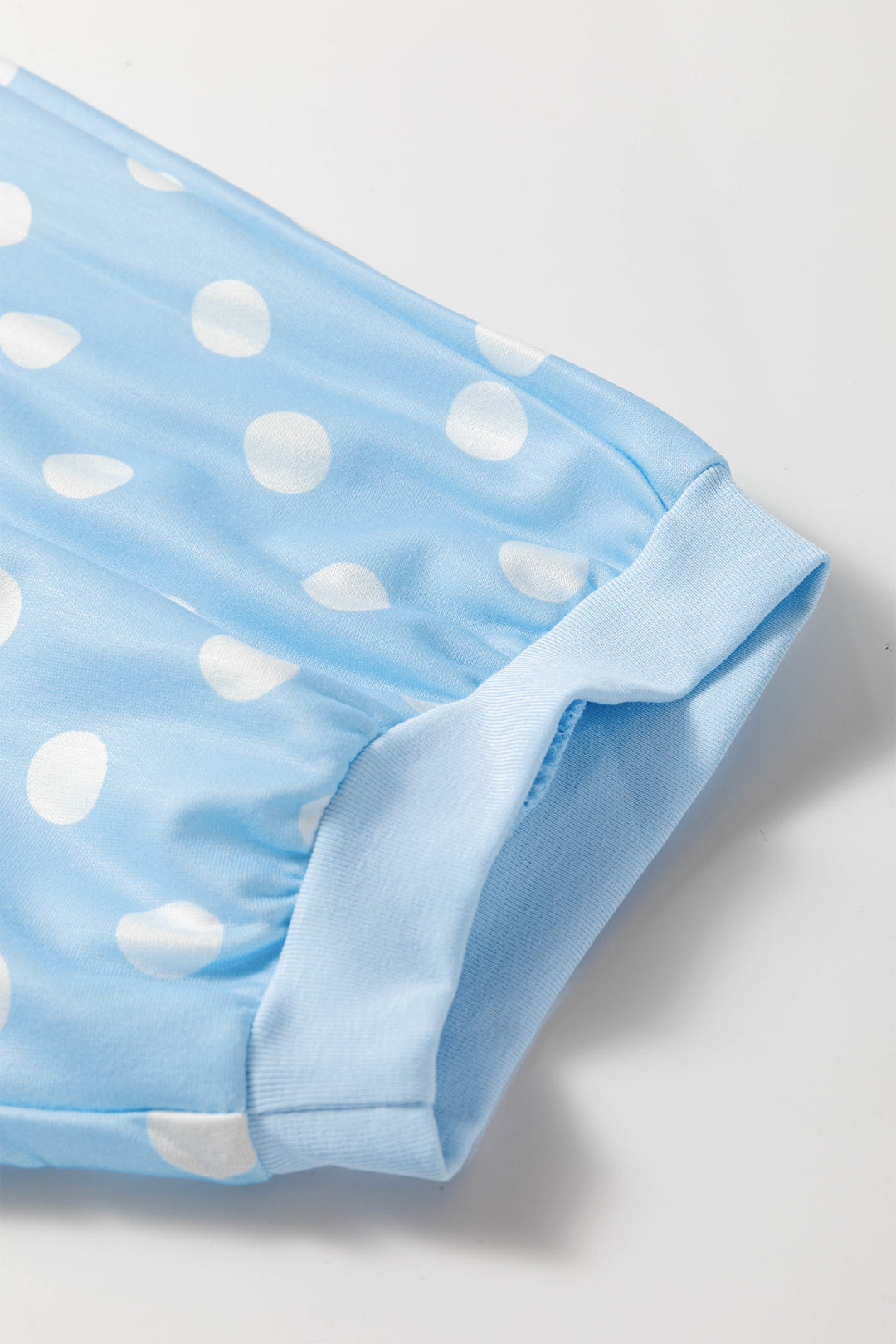 Polka Dot Oversized Top Drawstring Short Set