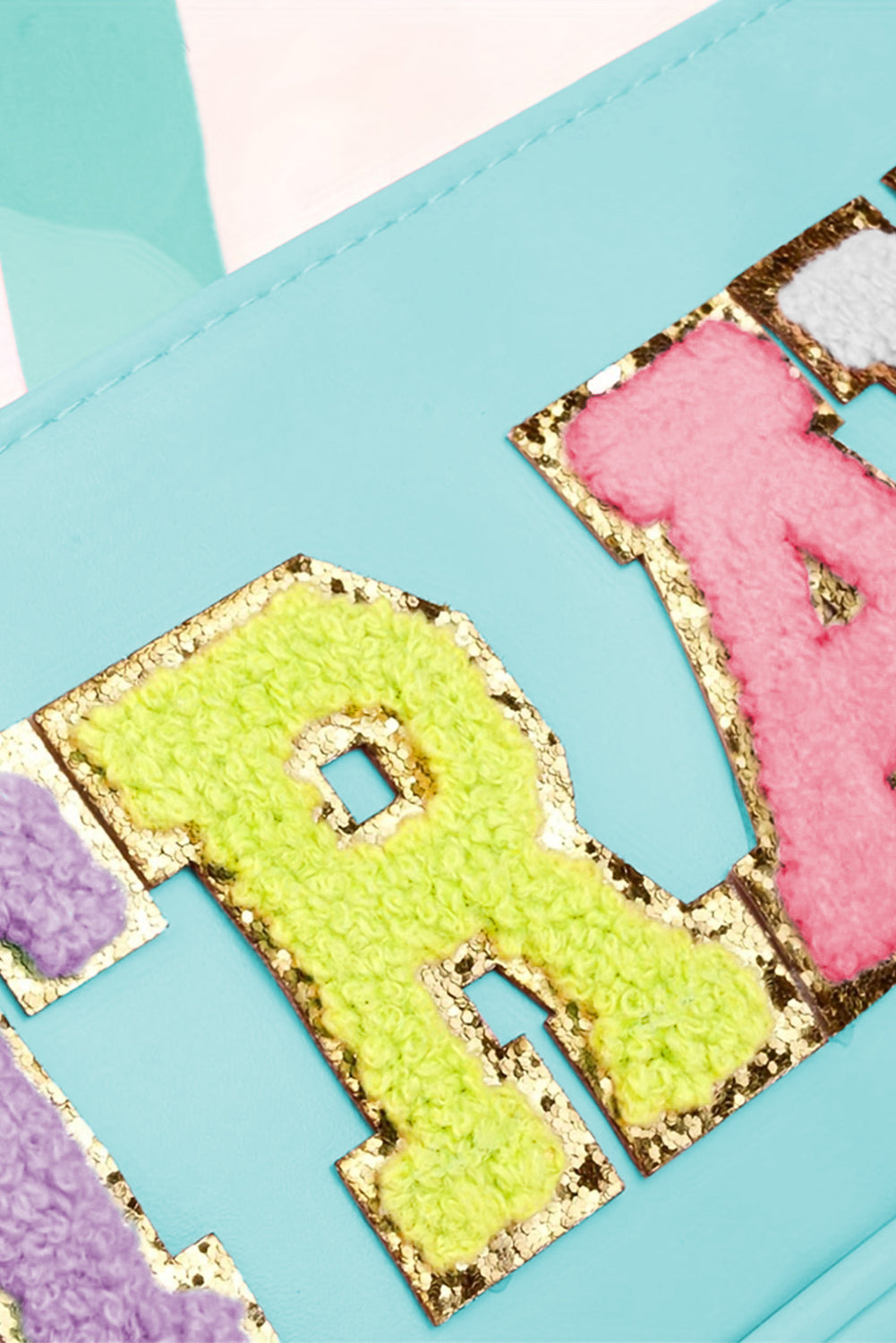 a close up of the letters of a cake