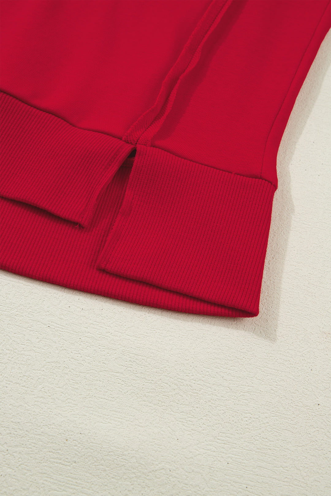 Racing Red GEORGIA Letter Printed Raw Seam Drop Shoulder Loose Tee