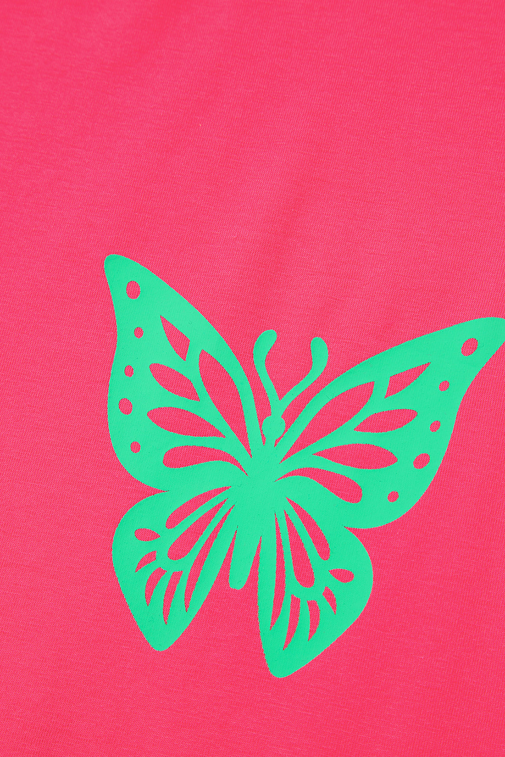 Sachet Pink Butterfly Graphic Summer Tank Top