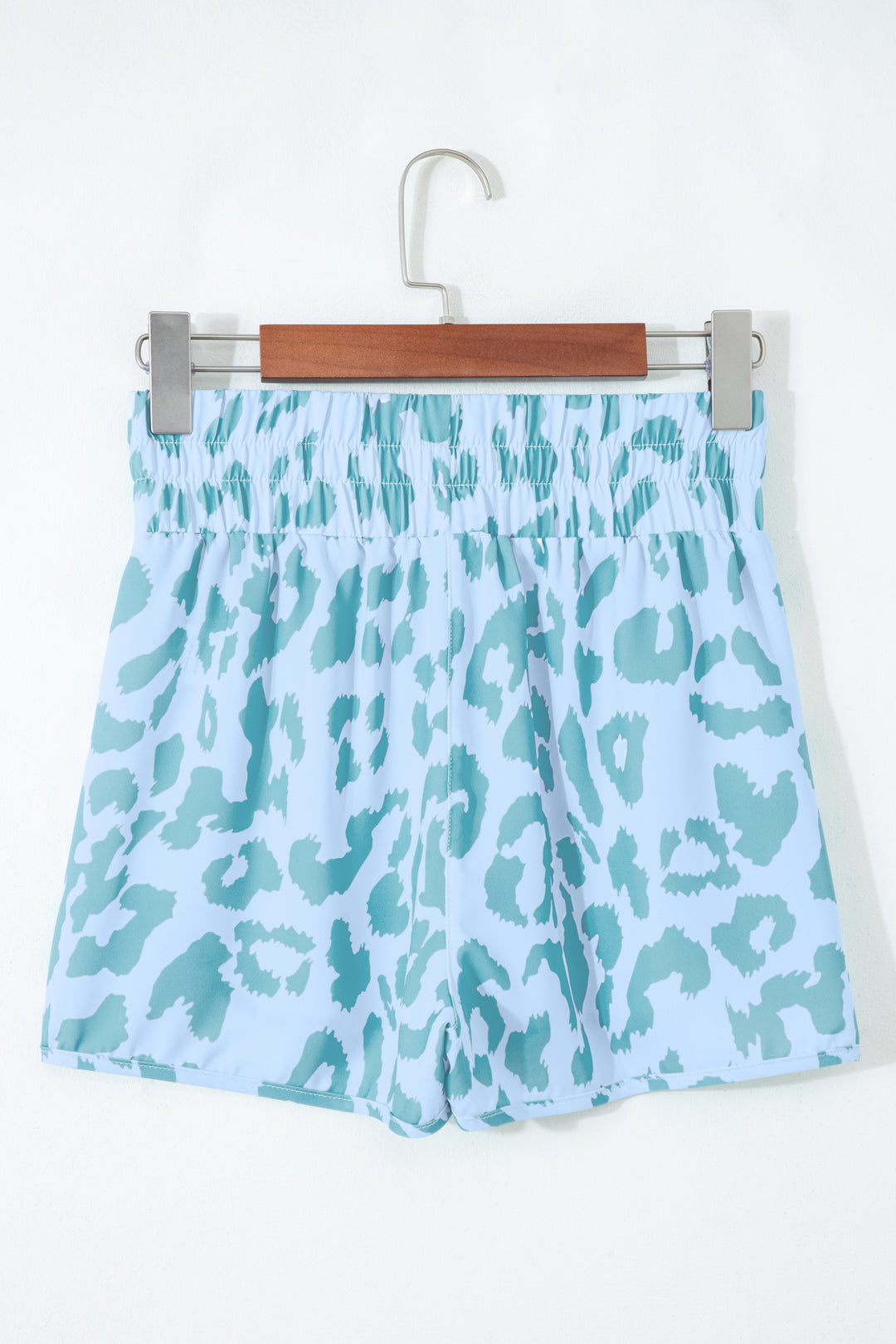 Beau Blue Leopard High Waisted Athletic Shorts