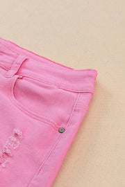 a close up of a pair of pink pants