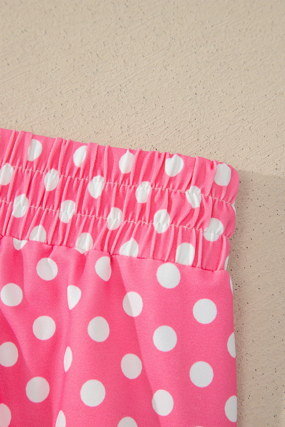 Polka Dot Print Slim Tank Loose Pants 2pcs Outfit