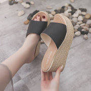 PU Leather Open Toe Sandals -