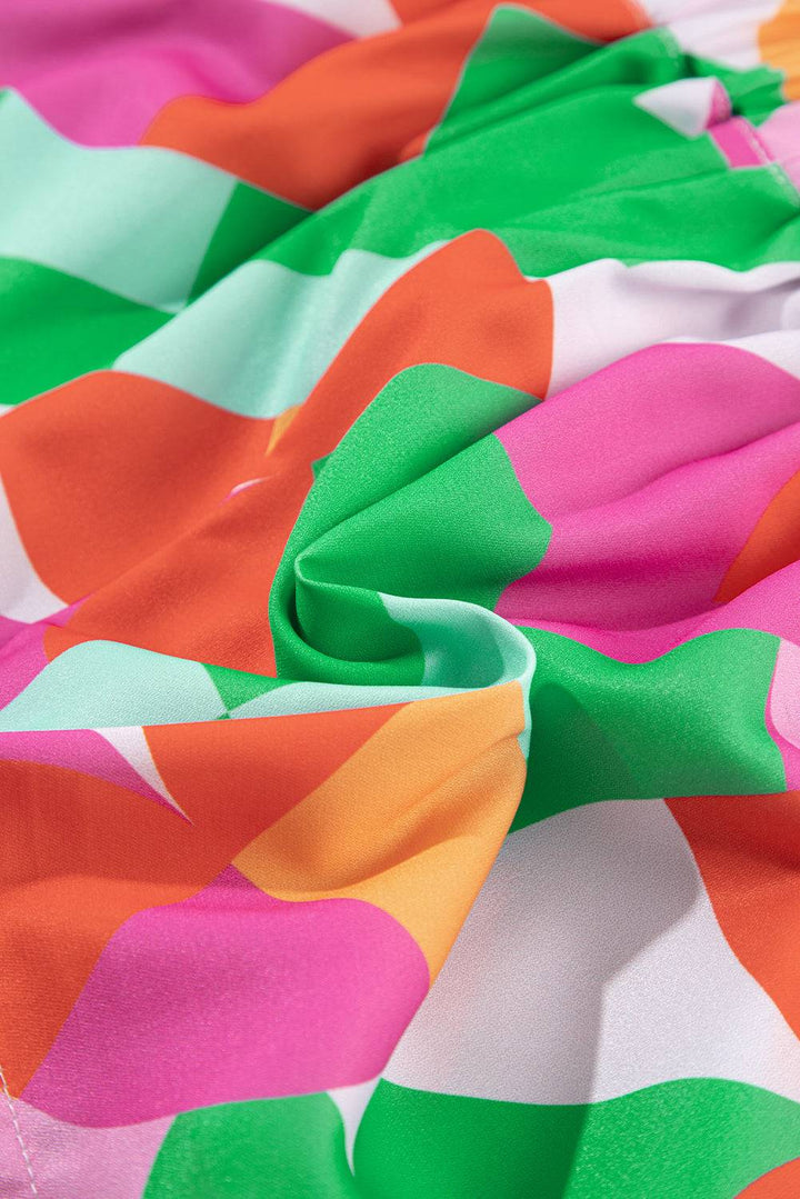a close up of a multicolored fabric