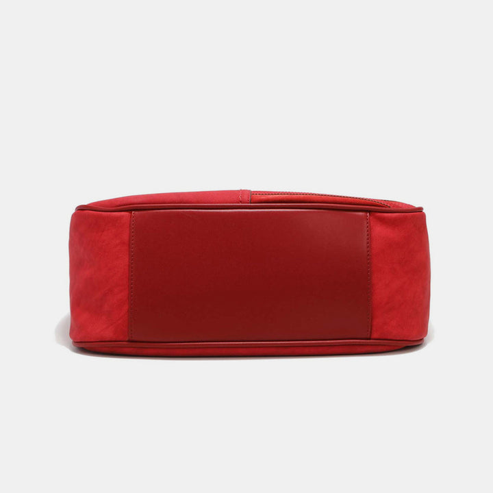 a red bag on a white background
